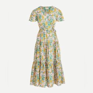 J.Crew Liberty London Faux-wrap dress in Mini Floral Walk, Size 6